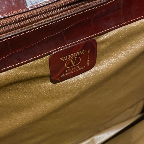 Rare Valentino Vintage Alligator Style Briefcase - Picture 8 of 13